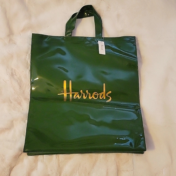 Harrods Handbags - Harrods Premium Green Vinyl LG Shopper Bag